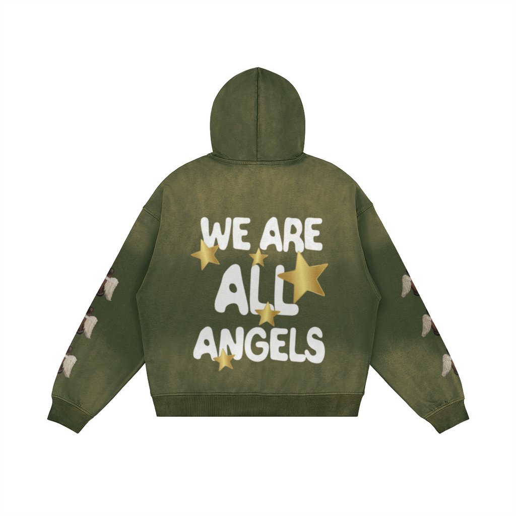 mens gold star hoodie
