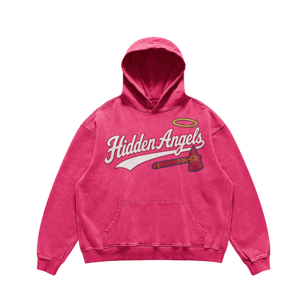 mens faded wash tomahawk hoodie