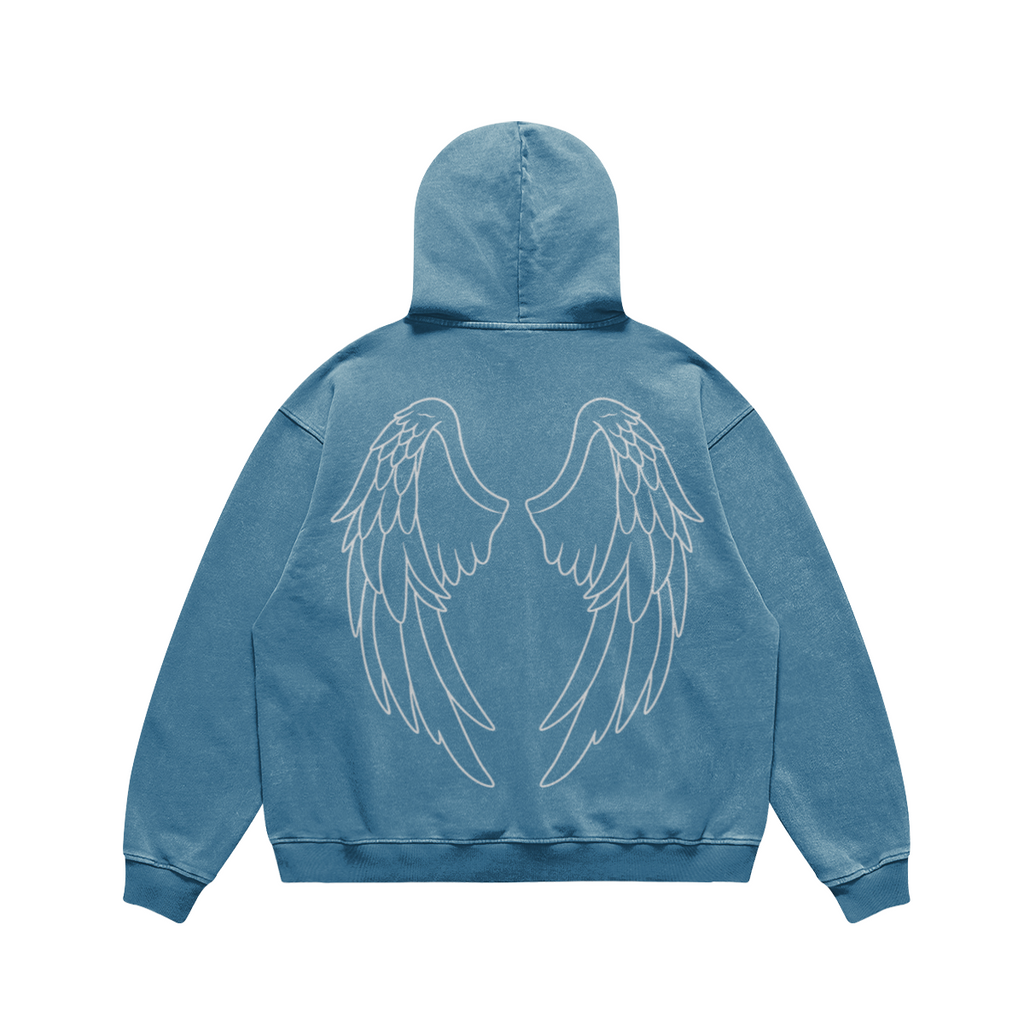 mens faded wash tomahawk hoodie