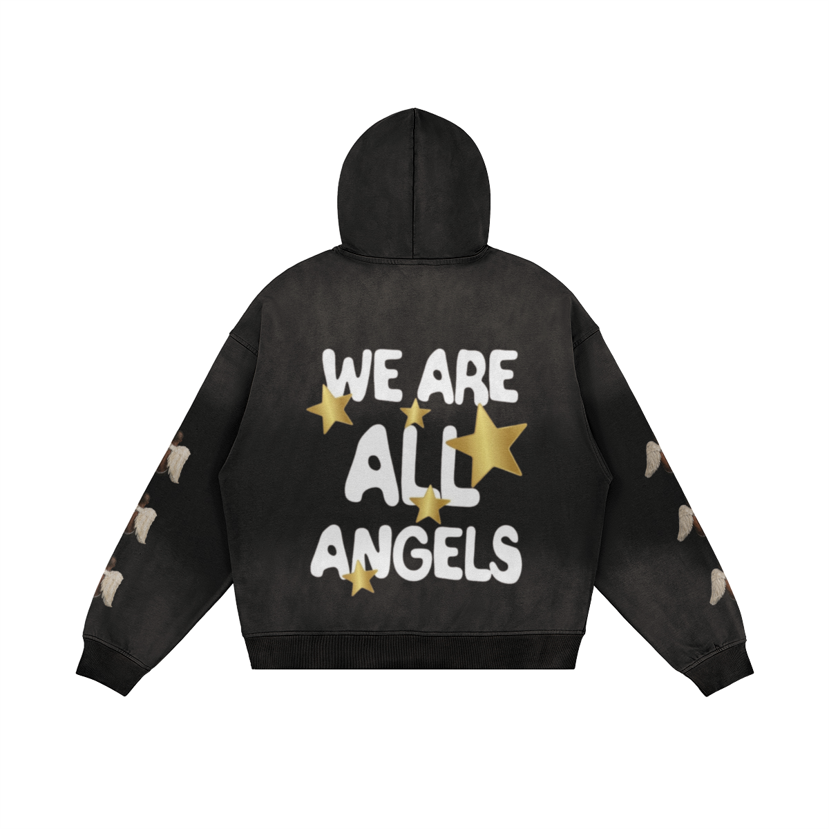 mens gold star hoodie
