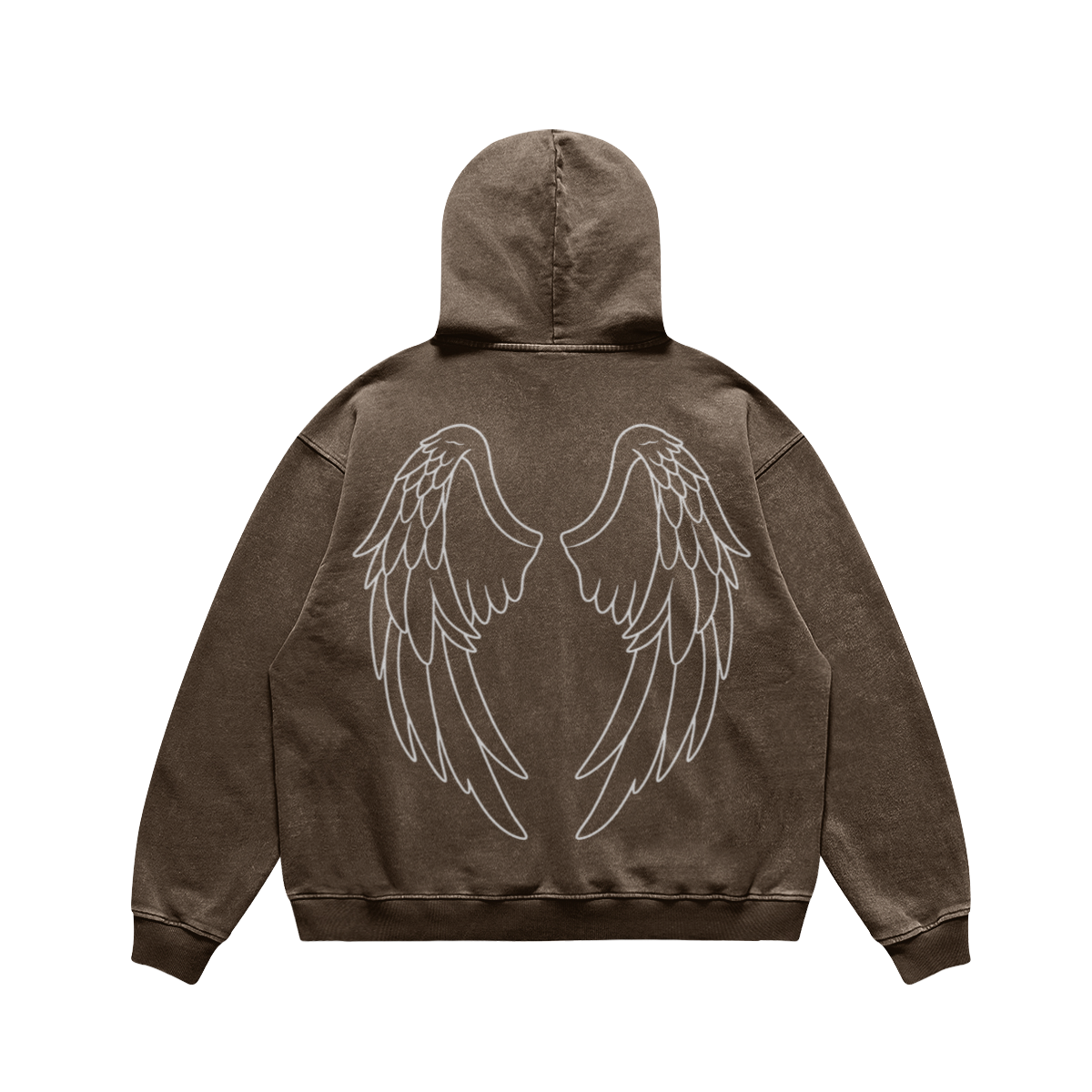mens faded wash tomahawk hoodie