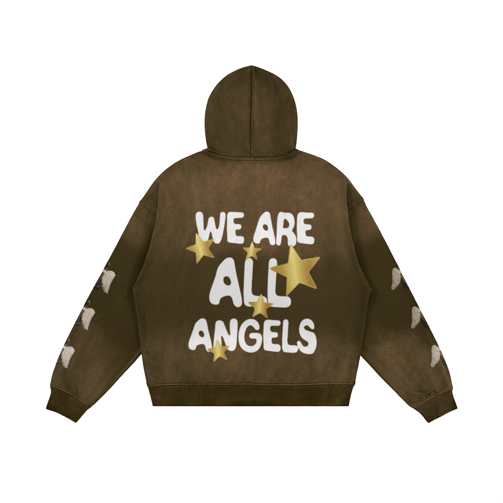 mens gold star hoodie