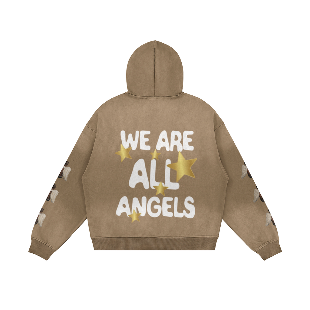 mens gold star hoodie
