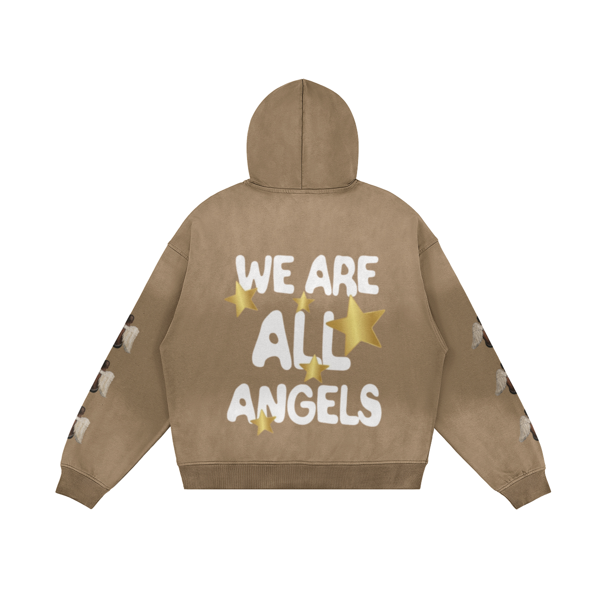 mens gold star hoodie