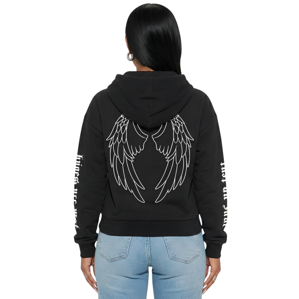crown of thorns zip hoodie