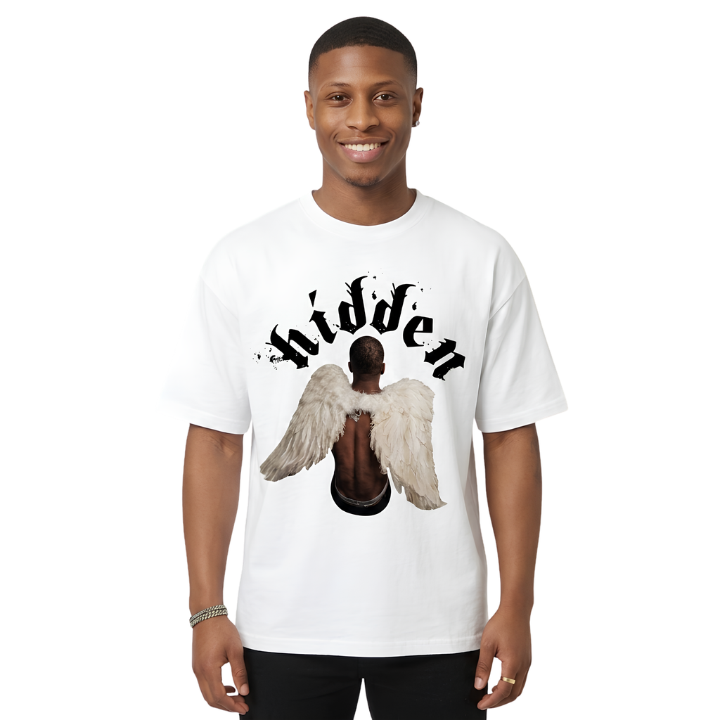hidden angel box tee mens
