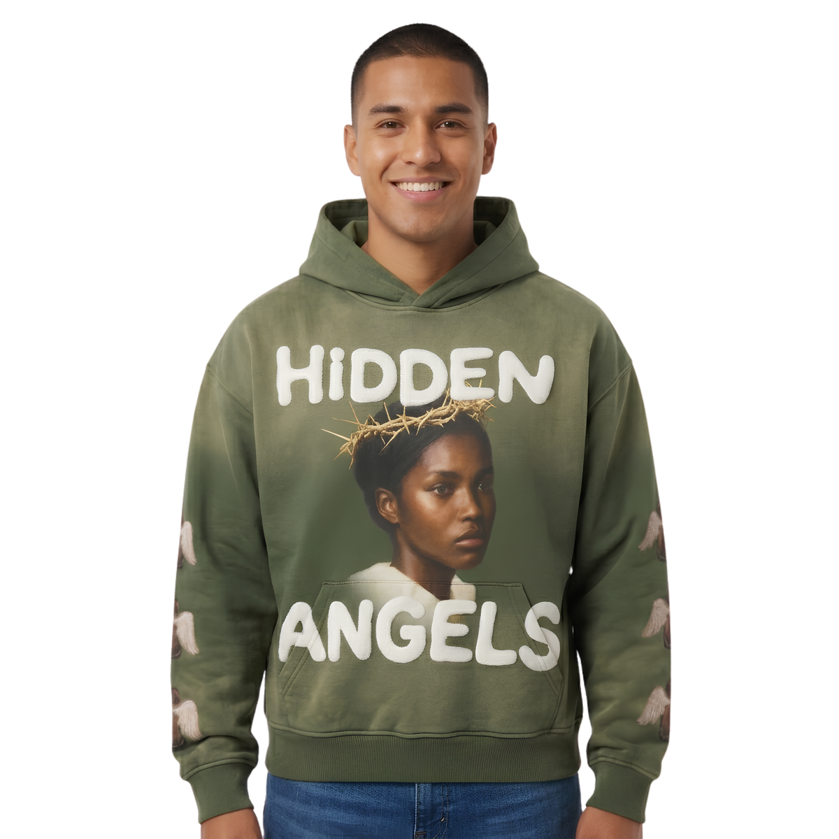 mens gold star hoodie