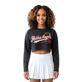 black tomahawk long crop tee