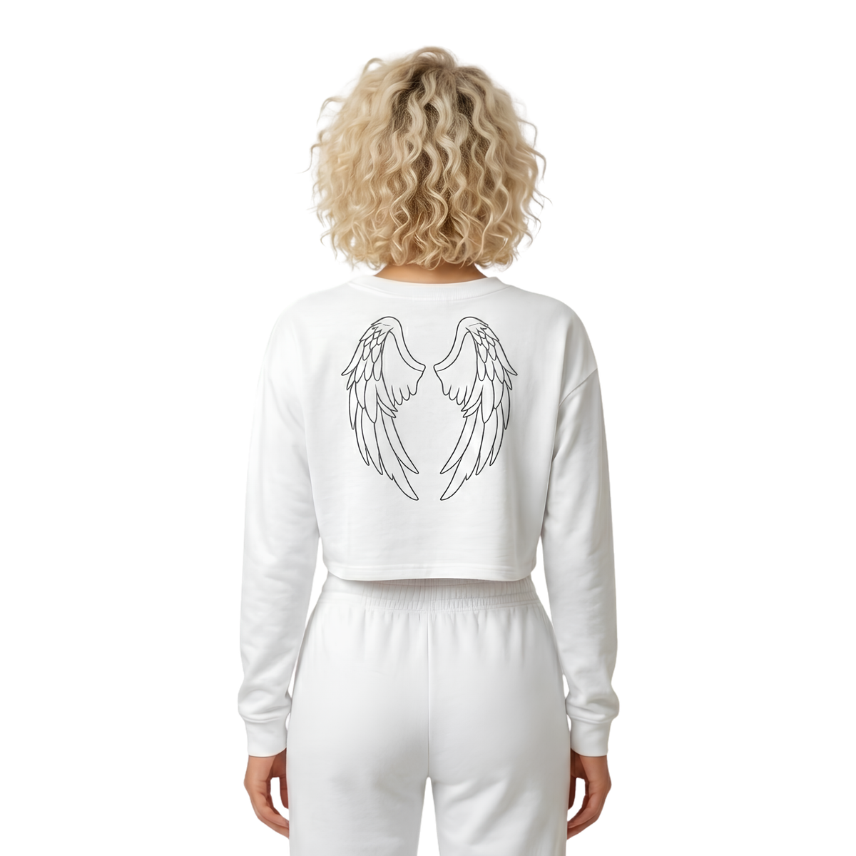 white tomahawk long crop tee